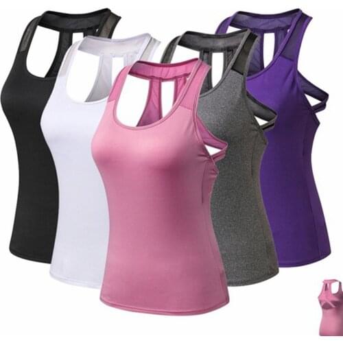 Women Sleeveless Yoga Vest Sport Singlet Women Athletic Fitness Sport Tank Tops Gym Running Training Yoga Shirts