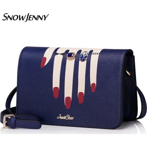 Women Shoulder Bags Female Messenger Bag Borsa SnowJenny SJ Brand Handicraft Braccialini Cartoon Hand Diamond Ring