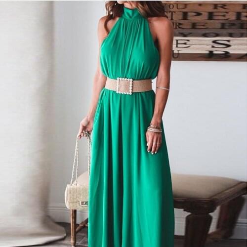 Fashion Halter Half Turtleneck Solid Playsuit Women Sexy Sleeveless Backless Party Club Jumpsuits Summer Loose Wide Leg Jumpsuit