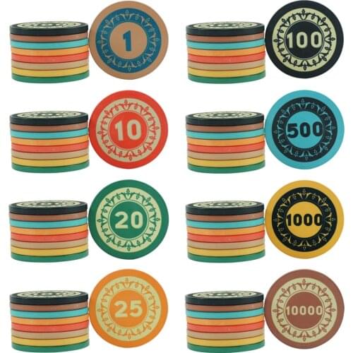 10pcs/Lot Ascona Ceramic High Quality Texas Hold'em Poker Gambling Casino Chip Wholesale