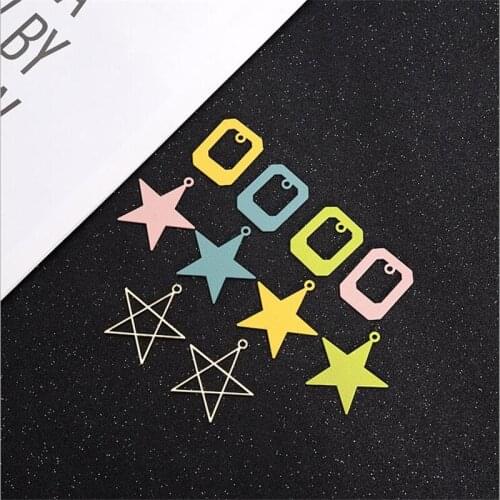 10pcs/lot New Creative Geometric Star Charms Connectors For DIY Fashion Earrings Hangings Pendant accessories jewelry making
