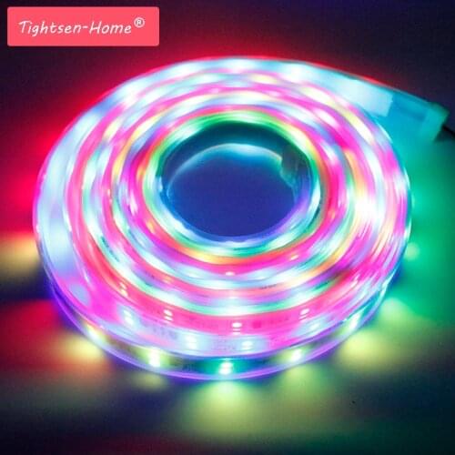 1812 IC WS2812 LED Strip Light 5M 300LEDs Double Row Tube Waterproof RGB Ribbon LED Strip DC 12V 5050SMD Light for TV Backlight