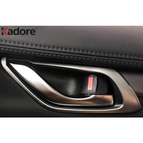 For Mazda CX8 CX-8 2017 2018 2019 2020 2021 ABS Matte Inner Door Handle Bowl Frame Cover Trim Car Interior Accessories 4pcs