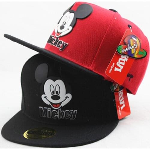 Disney Mickey Mouse Kids Cap Sun Hat Spring Summer Cartoon Anime Figure Baseball Caps Fashion Trend Hip-hop Hats 3-8Y