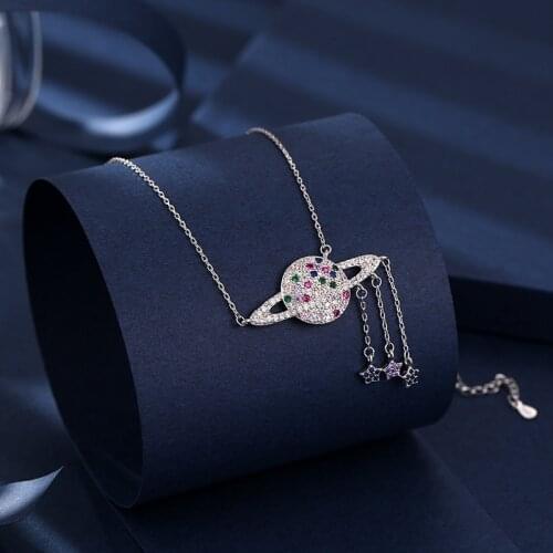 Brillian 2020 New Korea AAACZ Star Tassel Lady Necklace Pendant Necklace Party Fashion Jewelry Gift LY-40007