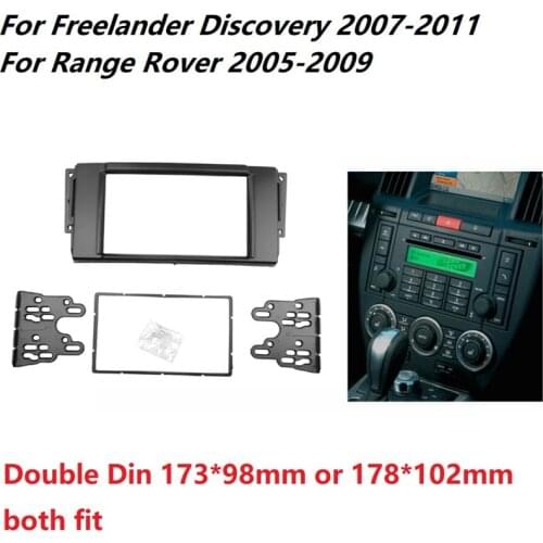 Radio Trim Kit for LAND ROVER Discovery 2007-2011 Range Rover 2005-2009 2 Din DVD Stereo Panel Frame Facia