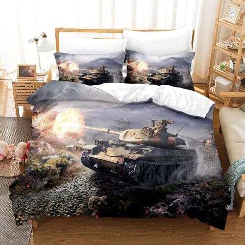 2/3 Piece Tank Bedding Set War Arms Duvet Cover Home Textile Bed Quilt Cover Custom For Teen Adults Bed Cover Set Friends Gift