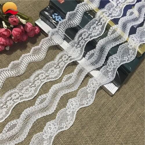 !3.5-4.5cm s1971-1 white multicolor cotton embroidery lace ribbons DIY clothing headwear wedding dress packaging fabrics