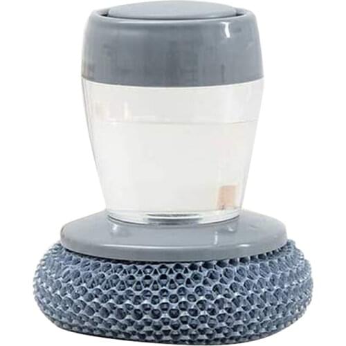 Multifunctional Pressing Cleaning Brush Built-in Liquid Storage Tank Kitchen Dishwashing Pot Brush H88F