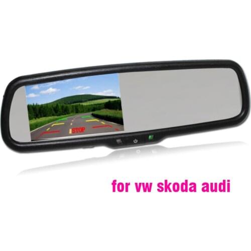 Interior Rear View Mirror Monitor For VW Golf MK4 MK5 MK6 Jetta Passat B5 B6 Polo Tiguan Bora anti-glare upgrade