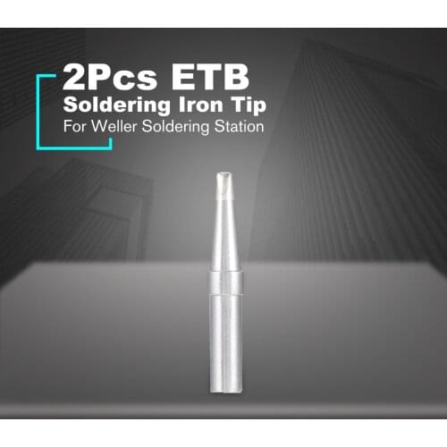 2Pcs ET Soldering Iron Tips ETB Welding Tools ETS Soldering Tip for Weller WES50/WES51/WESD51 Soldering Station Rapid Heating