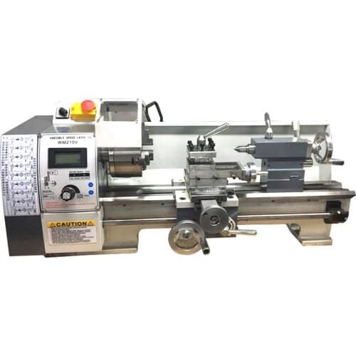 Upgraded Version Metal Lathe 750W Precision Bench Top Mini Metal Milling Lathe Variable Speed 250-1500 RPM Nylon Gear with A