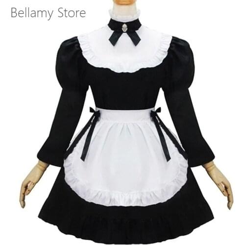 Made for You Hand made Super popular black and white Long Sleeve Maid Dress