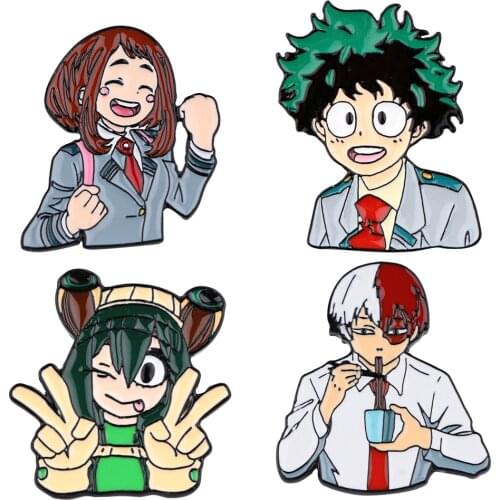 PF674 My Hero Academia Japanese Anime Manga Cute Enamel Lapel Pin Badge Pins Backpack Decoration Jewelry Accessories Gift
