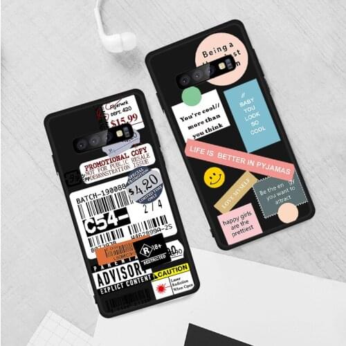 Popular Barcode Black Silicone Phone Case For Samsung S21 S20 A11 S10 S10E S9 S8 Plus Lite Note10 Note20 Ultra TPU Cover