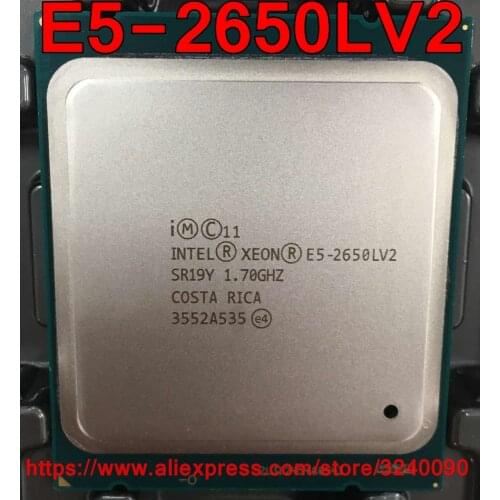 Intel Xeon E5-2650LV2 CPU SR19Y 1.70GHz 10-Core 25M LGA2011 E5 2650LV2 E5 2650L V2 processor free shipping E5-2650L V2