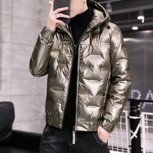 Down Jacket Men Shiny Fabric 2020 New Hooded Top Quality 80% White Duck Thick Winter Warm Parka Waterproof Plus size 5XL