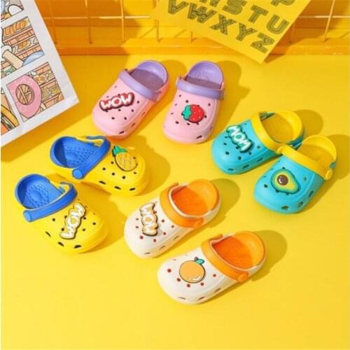 Beach Baby summer childrens fruit childrens hole shoes antiskid indoor boys and girls' soft bottom antiskid sandals