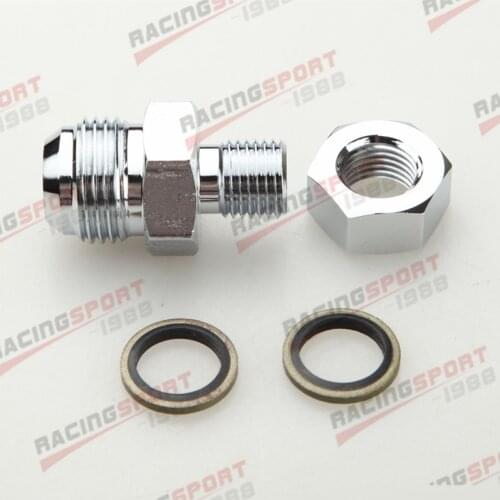 AN10 Turbo Oil Pan Drain Return Adapter Bung Fitting No Weld High Strenth Steel