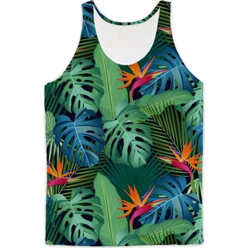 Real USA American Size Tropics sublimation printing breathable Tank tops plus size 3XL 4XL 5XL 6XL