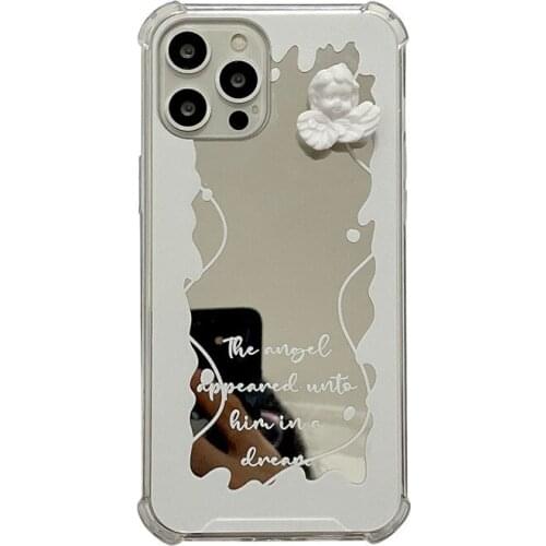 Rotating Angel for IPhone 11/12promax 7/8plus Case for IPhone XSmax XR XS X Mirror Personality Female