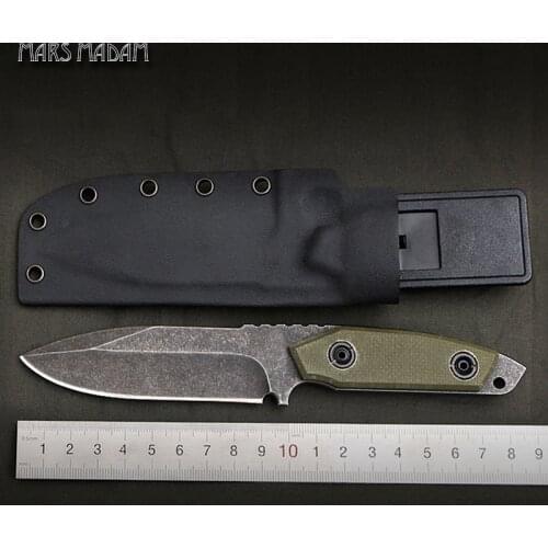High hardness D2 steel Sharpest Tactical Survival Knives Leather Sheaths Outdoors Camping EDC Rescue Tools