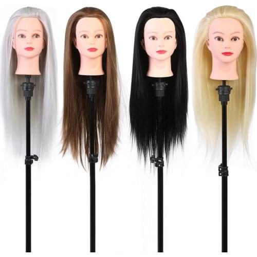 Women Professional Hair Salon Cosmetology Hairdressing Practice Head Mannequin Dolls Salon Training Model Hair Styling Tools