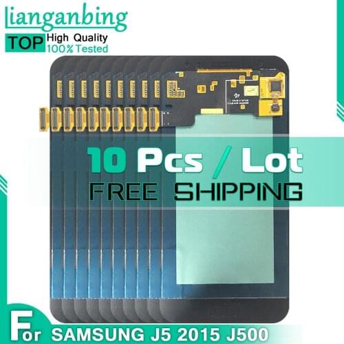 10pcs Super AMOLED LCDs J5 2015 J500 J500F J500FN J500H Display 100% Tested Working Touch Screen Assembly For Samsung Galaxy