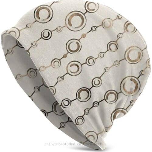 Enso Circle Zen Pattern Pastel Gold Bonnet Homme Outdoor Knit Hat Skullies Beanies Caps For Men Women Novelty Fabric Hats