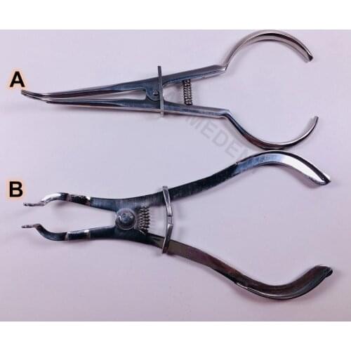 Dental Plier for Rubber Dam Clamps Placement Forceps Ivory