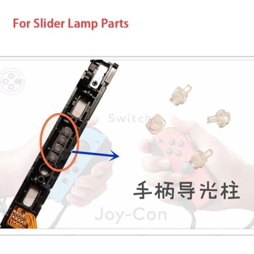 100sets =400pcs For NS Switch Joycon Slider Left Right LR Handle Lamp Light Guide Light Transparent Lamp Post