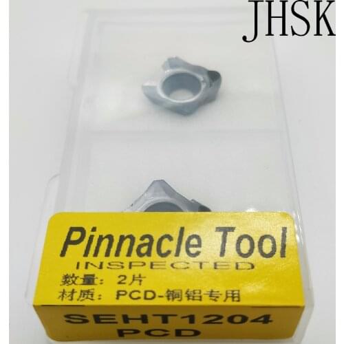 2pcs SEHT1204 PCD PCD30 Diamond Inserts Turning Inserts CNC Diamond Blade Grooving Lathe Cutter Thread Blade Tool carbide blade
