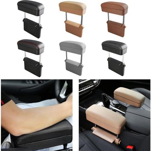 Car Armrest Box Support Organizer Box Seat Gap Arm Rest Box Universal Black