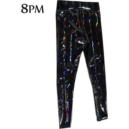 PU Leather Pants Womens Skinny Push Up Leggings High Waist Sexy Curvy Leggings Thin Elastic Stretch Trousers ouc1145