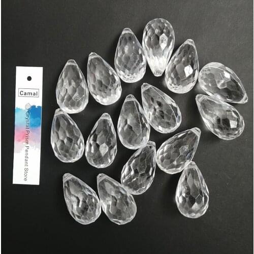 Camal 60pcs 32MM Acrylic Crystal Waterdrop Shaped Pendant Chandelier Curtain Wedding Party Lamp Lighting Christmas Hanging DIY