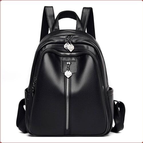 Black Backpack Shoulder High-Capacity Ladies 2021 Year Womens Bags School Travel Bag Fashion For Girls Backpacks