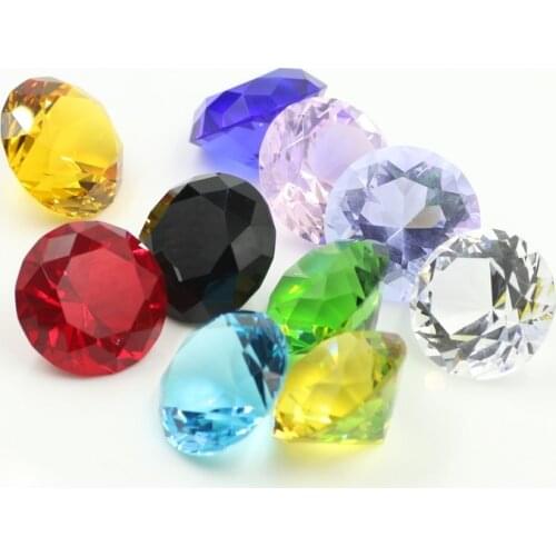 ZHUBI 30mm Mixed Color Glass Beads Faceted Craft Charms Big Crystal Rhinestone joyeria for Wedding Party Decoration Accessories