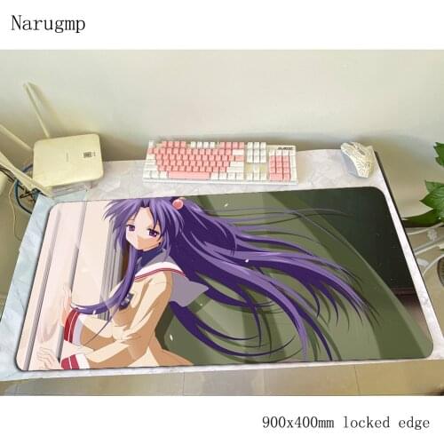 Clannad padmouse Domineering accessory 900x400x4mm mouse pad Beautiful gaming enterprise rubber mats keyboard mouse mat gamer