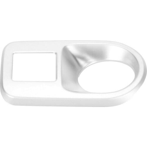 For Porsche- Cayenne 2018-2019 Left Hand Drive Car Interior Silver Headlight Switch Frame Trim Accessories