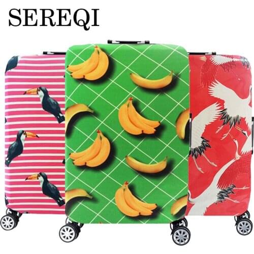 SEREQI Fashion Travel Elastic Thicken Luggage Protective Covers Apply to 18-32 inch Suitcase Travel Accessories Luggage Cover