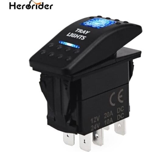 Herorider Car Boat Truck Lighted Toggle Switch 12v ON-OFF Waterproof Toggle Rocker Reverse Rear LED Car Boat Switch Panel 12v