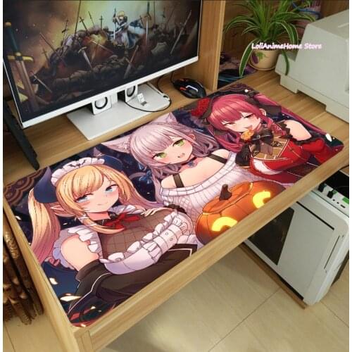 Game HOLOLIVE Houshou Marine Mouse PC Desk Gaming Pad Computer Gamer Cosplay Laptop Mice Mat Keyboard Mat Anti-Slip Playmat