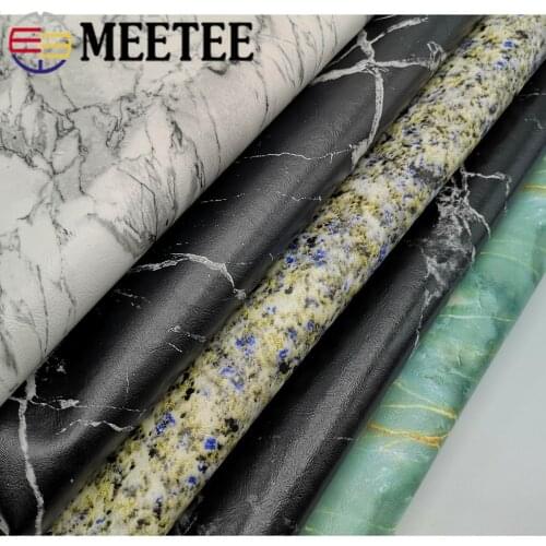 Meetee 40x135cm Width 0.5mm Thick Artificial Synthetic Leather Sewing PU Fabric Leathers for DIY Bag Sofa Decoration Accessories