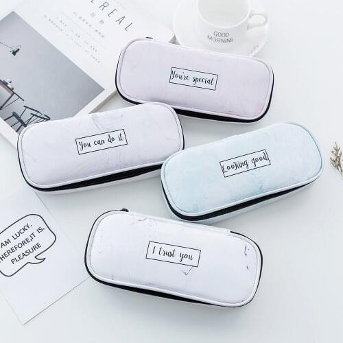 Korea Multifunction School Pencil Case & Bags Large Capacity PU Leather Pen Box for Boy Girl Kids Gift Stationery Supplies