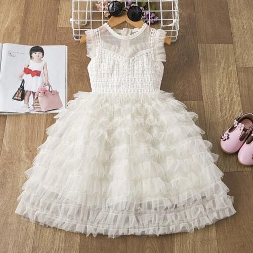 Lace Tutu Dress Toddler Girls Tiered Tulle Dresses Princess A-lined Little Girls Fancy Fashion Elegant Ball Gown 2-8 Years Old 4