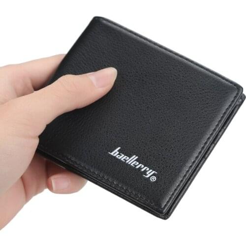 Mens, short style, wallet, thin style, multiple card slots, open, wallet, fashion, soft leather, horizontal style, wallet