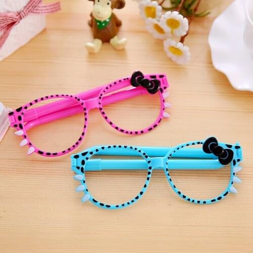 8 PCs ballpoint pen set Childrens Creative Glasses Cartoon Ball Pen School office Supplies Stationery Gift Wholesale