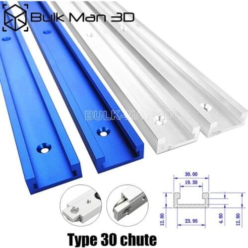 Type-30 Aluminum Alloy T-track Slot Miter Track Jig Fixture Saw Table Chute Length 100 - 1220mm for Router Table