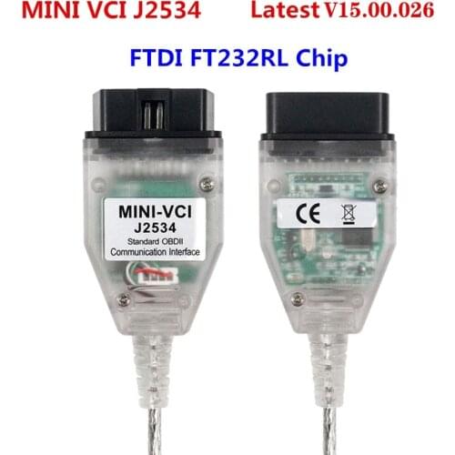 Latest V15.00.026 MINI VCI J2534 V14 Interface for Toyota TIS Techstream obd mini vci Diagnostic Cable Free Shipping