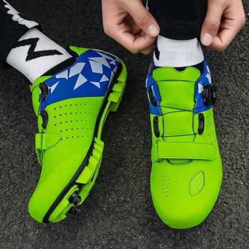 2021 New Road Cycling Shoes Sneaker White Professional Mountain Bike Breathable Hard-soled Bicycle Racing Self-Locking Shoes